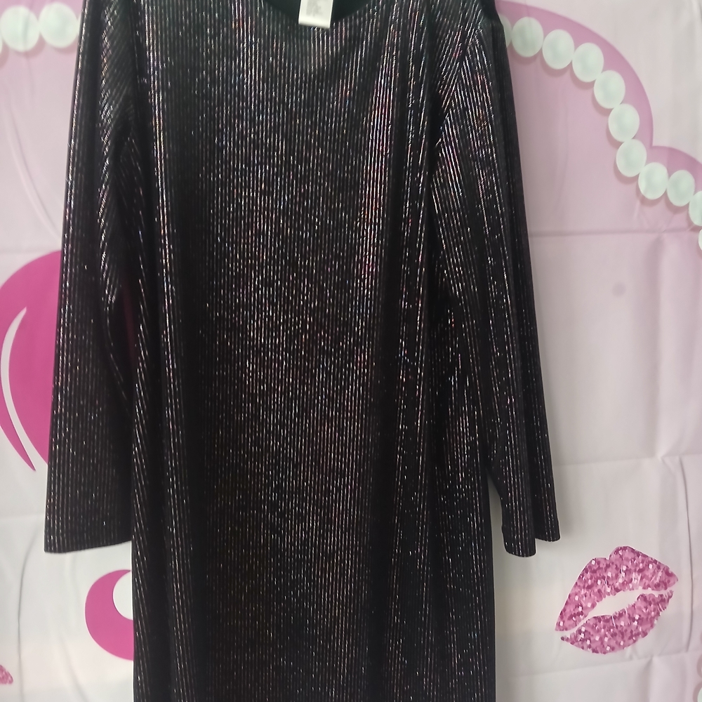 Elegant Black Metallic Dress